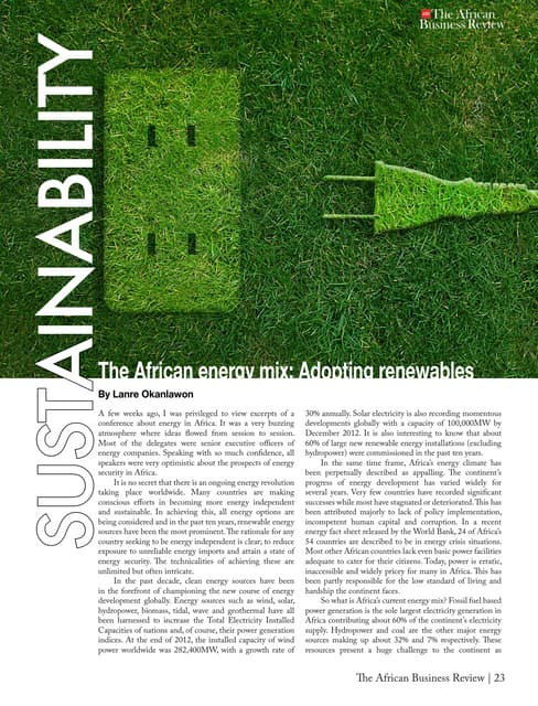 African energy mix