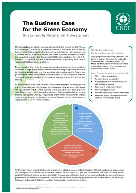The business case for the green eco...