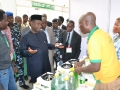 Exhibitors explains his products to Minister of Power Prof Nebo
